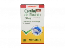 Cartilaj de Rechin Plus 740 mg cu vitamina C, 100 capsule, Walmark