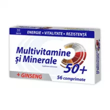 Multivitamine și Minerale 50+ cu Ginseng,56 comprimate,Zdrovit