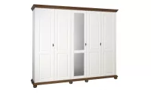 Dulap 5U VERONA Lemn Masiv, 259x62x220cm, Alb/Nuc