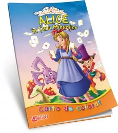 Alice in Tara Minunilor - Carte de colorat - A4