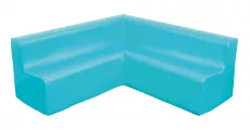 Canapea de colt, albastru, 110 x 110 x 45 cm
