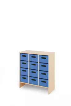 Dulap (L) cu sertare mari din carton - Albastru