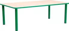 Masa cu picioare metalice dreptunghiulara - Verde