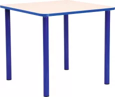 Masa cu picioare metalice patrata - Albastru