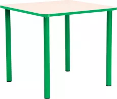 Masa cu picioare metalice patrata - Verde