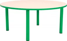 Masa cu picioare metalice rotunda - Verde