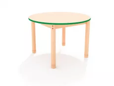 Masa rotunda verde din PAL si lemn masiv