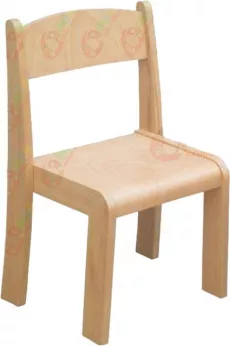 Scaun din lemn natur h 31 cm