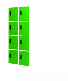Vestiar metalic 8 compartimente verde 76 x 45 x 182 cm