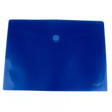 Mapa plastic A4 , 180 microni cu arici EVOffice - albastru transparent