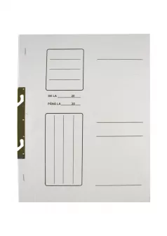 Dosar incopciat 1/1 carton alb EVOffice