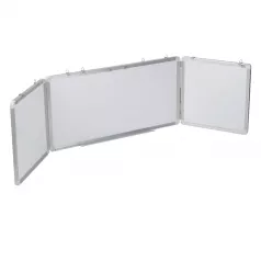 Sistem de afisare si prezentare (cabinet) - whiteboard magnetic cu rama aluminiu cu 5 suprafete total 100*400 cm EVOffice*