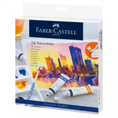 Acuarele tempera 24 culori 9ml + paleta Faber-Castell