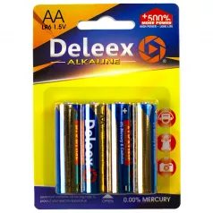 Baterie alcalina AA (R6), 4buc/blister Dellex