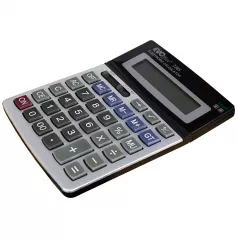 Calculator 12 dgt , 14.2*19.7 cm, front metalic si ecran rabatabil  EVOffice 2385