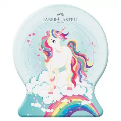 Carioci cu clip 33 culori/set  in cutie metalica Connector Faber-Castell - Unicorn