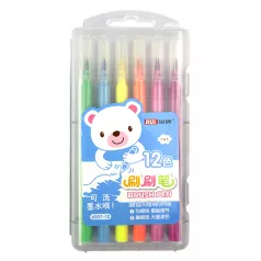 Carioci tip pensula ("Brush pen") 12 culori intense/cutie plastic