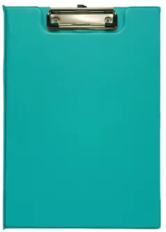 Clipboard carton plastifiat dublu A4(313*224mm)cu agatatoare, suport pix Willgo-turquoise