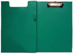 Clipboard carton plastifiat dublu A4(313*224mm)cu agatatoare, suport pix Willgo-verde