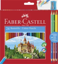 Creioane colorate 24+3 culori Faber-Castell
