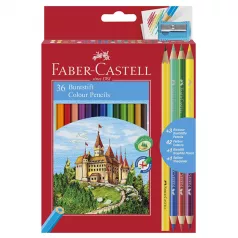 Creioane colorate 36+3+1 culori Faber-Castell