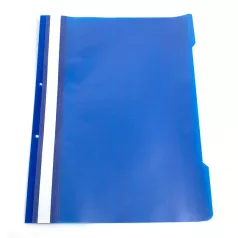 Dosar din plastic cu sina si 2 perforatii EVOffice albastru