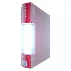 Dosar plastic 100 folii in cutie protectie EVOffice rosu