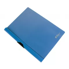 Dosar plastic cu clema metalica,capacitate 50 coli  EVOffice - albastru