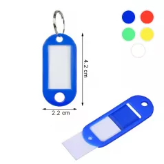Etichete - suport plastic pentru chei 10buc/set EVOffice - albastru