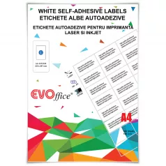 Etichete albe autoadezive pt imprimante 1/A4- 210*297 mm 100coli/cut colturi drepte EVOffice