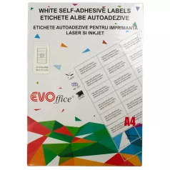 Etichete autoadezive pentru biblioraft , 8/A4, 192*37.1mm, 100 coli/cutie EVOffice