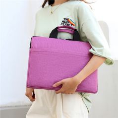 Geanta material textil pt laptop 15,6", 40*30*2.5cm, 2 compartimente - roz