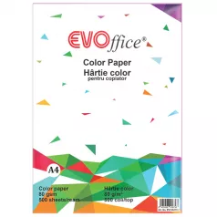 Hartie culori pastel A4, 80 g/mp,500 coli/top Evoffice-roz