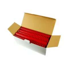 Inele plastic 25 mm, max 240 coli, 50buc/cut EVOffice - rosu
