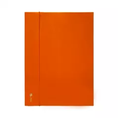 Mapa carton lucios A4 (345*250mm) 700g cu elastic pe latura mare Willgo - orange