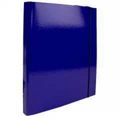 Mapa carton rigid A4 2mm, cu elastic pe latura mare, burduf 40 mm Willgo -albastru