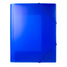 Mapa plastic rigid A4 (320*250mm) cu elastic pe colturi Willgo-transparent albastru