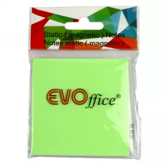 Notes autoadeziv 76*76 mm, verde pastel, 100 file EVOffice