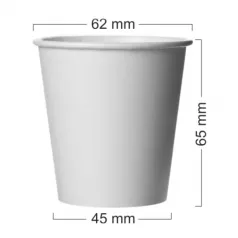 Pahar alb din carton 100 ml (4 oz) 50buc/set