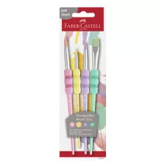 Pensule soft touch pastel 4buc/set Faber-Castell