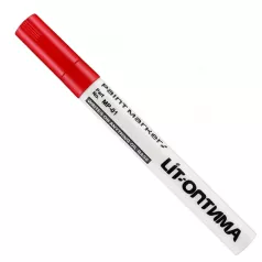 Permanent marker cu vopsea (paint marker) varf mediu 2 mm No. 101 - rosu