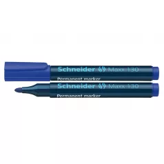 Permanent marker varf rotund, 1-3mm, SCHNEIDER Maxx 130 albastru