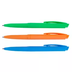 Pix plastic cu mecanism, corp rubbered ,portocaliu neon si mina X20 No. 2668
