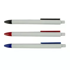 Pix plastic cu mecanism,corp alb, mina X20 si accesorii albastre No. 2558