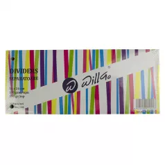 Separatoare carton color cu 2 perforatii, 190 gr/mp, 10*24 cm 100 bucati/set Willgo- 4 culori asortate