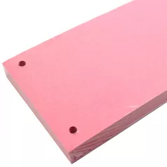 Separatoare carton color cu 2 perforatii,160 gr/mp, 10*24 cm 100 bucati/set EVOffice, roz
