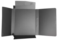 Servieta plastic A4, burduf 40 mm, 1 compartiment, culoare negru EVOffice
