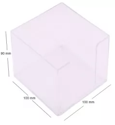 Suport plastic transparent pt cub hartie 10*10*9 cm Ark