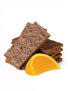 Foite de ciocolata cu lapte crocanta cu portocale