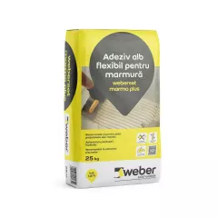 Adeziv flexibil marmura Weber Marmo Plus, alb, 25 kg